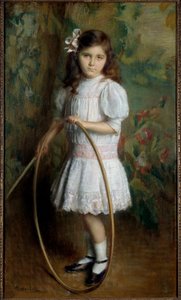 A művész lánya a karikában Alexis Axilette (1860-1931) festménye, 1909 Angers, musee des Beaux Arts – A művész lánya karikával. Alexis Axilette (1860-1931) festménye alkotó: Alexis Axilette