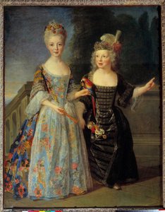 Catherine Eleonore Eugenie de Bethisy (1707-1767), Montauban leendő hercegnőjének és testvérének, Eugene Eleonore-nak (1709-1781), Mezieres leendő márkijának portréja 1713 és 1715 között. Alexis Simon Belle festménye (1647)4-17