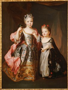 Két fiatal lány portréja, akikről azt mondják, hogy Adelaide és Victoire, XV. Lajos lányai