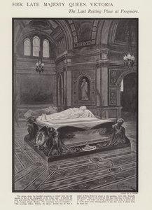 Viktória királynő utolsó nyughelye Frogmore-ban (litho)