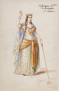 Halévy - La magicienne - jelmezmodellek: Alfred Albert - 19. Mélusine, Lusignan grófnő, 1. jelmez