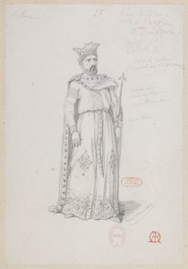 Halévy - La magicienne - jelmezmodellek: Alfred Albert - 25. Sakkjátszma, keresztény király, M. Lefèvre