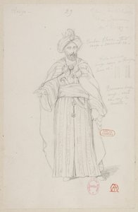 Halévy - La magicienne - jelmezmodellek: Alfred Albert - 29. Sakkjátszma, szaracén király. M. Bion