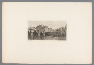 Kilátás a Pont Neuf-ra Le Pont Neuf (cím az objektumon) Francia rézkarcok 1874-ből (sorozat címe) L