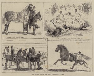A lovasbemutató az Alexandra Parkban alkotó: Alfred Chantrey Corbould