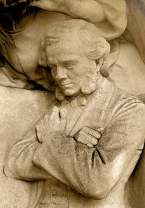 Cesar Franck (1822-1890) zeneszerzőt ábrázoló szobor részlete, Square S. Rousseau, Párizs alkotó: Alfred Charles Lenoir