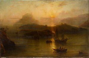 „Wicklow Head and Blackrock Castle”, 1827-1883 alkotó: Alfred Clint