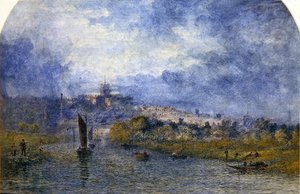 Naplemente Norwich felett (akvarell, papír) alkotó: Alfred Dawson