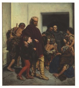 Kolumbusz Kristóf a rabidai kolostorban (olaj, vászon)