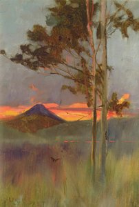 An Angry Night – Hakone-hegység, 1889 körül (olaj, panel)