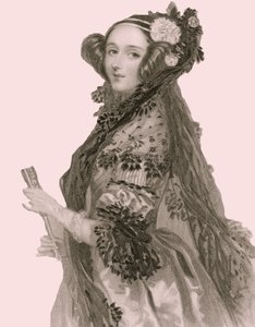 Augusta Ada King (1815 - 1852), Lovelace grófnő portréja (metszet). alkotó: Alfred Edward Chalon