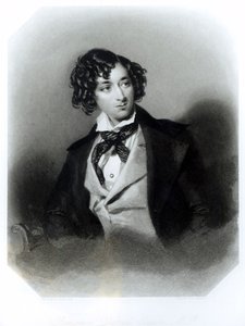 Benjamin Disraeli Esquire (1804-81) M.P. portréja, H. Robinson metszet, 1840 körül alkotó: Alfred Edward Chalon