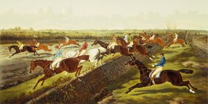 A Steeplechase (olaj, vászon) alkotó: Alfred Frank de Prades