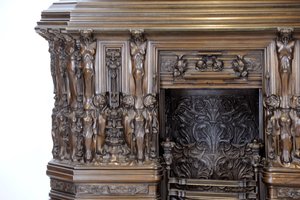 Részlet a Sam Wilson kéménydarabról, 1908-1914 körül (bronz) alkotó: Alfred Gilbert