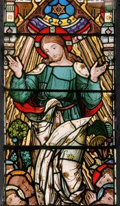 Christ In Majesty, 1867 körül (festett üveg)