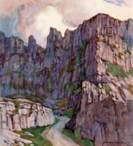 Cheddar Gorge (színes litó) alkotó: Alfred Heaton Cooper