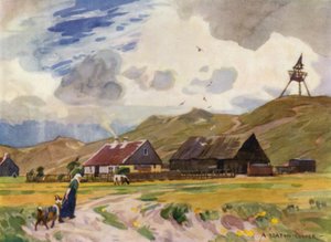 Dánia: Gamla Skagen (színes litó) alkotó: Alfred Heaton Cooper