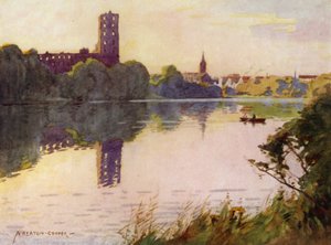 Dánia: Koldinghus kastély, Észak-Schleswig (színes litho) alkotó: Alfred Heaton Cooper