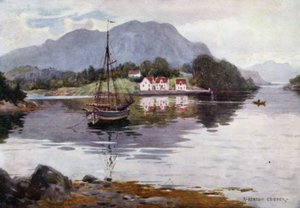 Godosund, Hardanger-fjord alkotó: Alfred Heaton Cooper