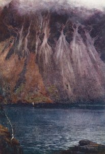 Lake District: Wastwater Screes (színes litográfia) alkotó: Alfred Heaton Cooper