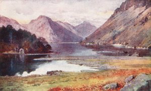 Lake District: Wastwater, a Strandsból (színes litográfia) alkotó: Alfred Heaton Cooper