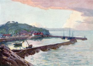Watchet Harbor (színes litó) alkotó: Alfred Heaton Cooper
