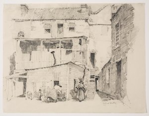 Hétfő reggel Charlestownban, 1877-1922 körül (ceruza) alkotó: Alfred Heber Hutty
