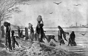 Női fellahok a Nílus peremén, 1872