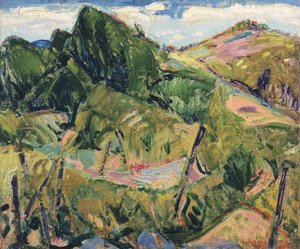 Tájkép, 1916 körül (a 327404-es szám ellentéte) (olaj, geszkírozott tábla)