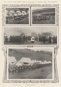 A Surrey Imperial Yeomanry tábora a Denbies Parkban, Dorking közelében