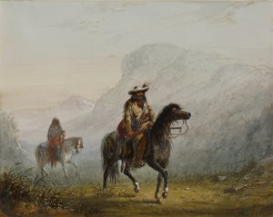 „Bourgeois” W---r és indián asszonya alkotó: Alfred Jacob Miller