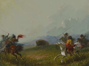 Sarokba szorított bölény alkotó: Alfred Jacob Miller