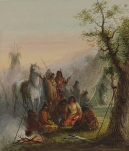 Indiánok tábora alkotó: Alfred Jacob Miller