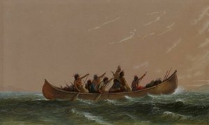 Indián kenu alkotó: Alfred Jacob Miller