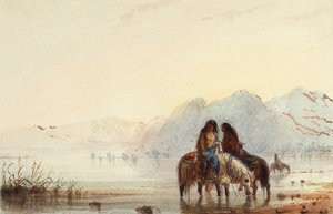 Indiai nők, Shoshones, 1837 körül (akvarell, papír) alkotó: Alfred Jacob Miller