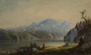 Tavi és hegyvidéki táj alkotó: Alfred Jacob Miller