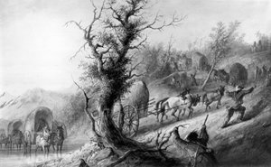 A Charette-ek partraszállása alkotó: Alfred Jacob Miller