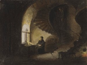 Ablaknál ülő férfi alkotó: Alfred Jacob Miller