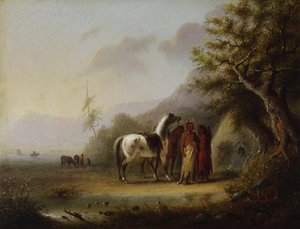 A hegyekben élő sziú indiánok alkotó: Alfred Jacob Miller