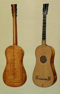 Antonio Stradivarius (kb. 1644-1737) gitárja a „Musical Instruments”-ből (színes litó) alkotó: Alfred James Hipkins
