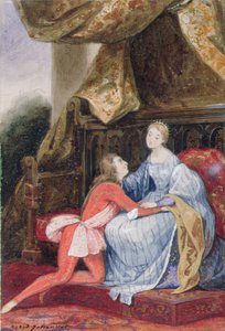 Udvari szerelem, 1830 körül (gouache papíron)