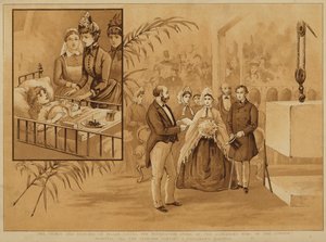 A walesi herceg és hercegnő lerakják a londoni kórház alapkövét alkotó: Alfred Johnson