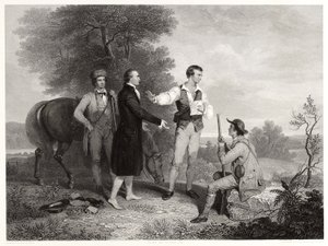 Andre őrnagy elfogása, Asher B. Durand nyomán, 1846 körül (metszet) alkotó: Alfred Jones
