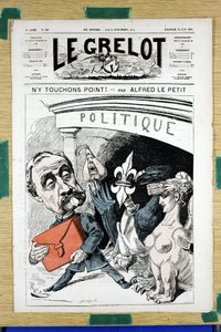 A „Le Grelot” borítója, 166. szám, Színes szatirikus alkotó: Alfred Le Petit
