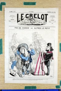 A „Le Grelot” borítója, 54. szám, Szatirikus színekben alkotó: Alfred Le Petit