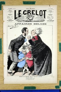 A „Le Grelot” címlapja, 697. szám, Színes szatirikus alkotó: Alfred Le Petit