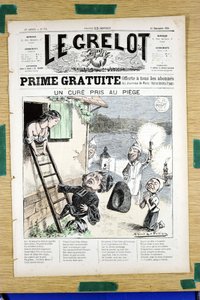 A „Le Grelot” borítója, 718. szám, Szatirikus színekben alkotó: Alfred Le Petit