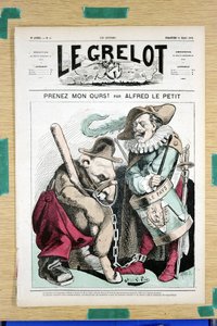A „The Grelot” címlapja, 51. szám, Szatirikus színekben alkotó: Alfred Le Petit