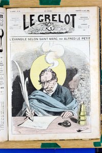A „The Grelot” borítója, 72. szám, Szatirikus színekben alkotó: Alfred Le Petit