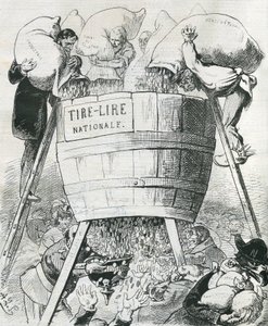 Danaus fiai, a franciák hozzájárultak az államkávé megtöltéséhez, miközben poroszok és bonapartisták ürítették ki. Alfred Le Petitty „” L